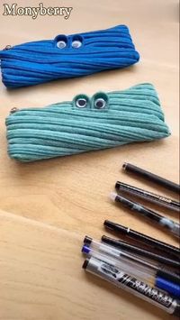 Simple Monster Pattern Pencil Case