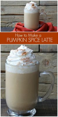 How to Make a Pumpkin Spiced Latte recipe from RecipeGirl.com #pumpkin #spiced #latte #starbucks #recipe #copycat #RecipeGirl