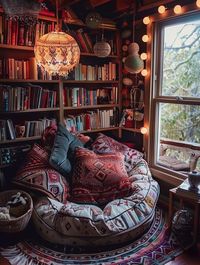 25 Stunning Boho Reading Nook Ideas for Book Lovers - Home Made Graceful