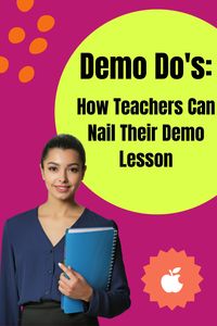 Are you a teacher gearing up for a demo lesson? Look no further! Our blog "Demo Do's: How Teachers Can Nail Their Demo Lesson!" provides ten essential tips for impressing an interviewing committee, including bringing a detailed lesson plan and differentiating the content of the lesson. Get ready to stand out and showcase your teaching skills with our expert advice! #teacherdemo #teachertips #newteacher #studentteacher