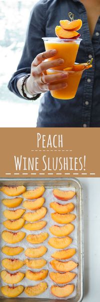 Awesome way to use up that fruit that's going off & have a cocktail party at the same time!  Two ingredient WINE SLUSHES. Yes, ma'am!