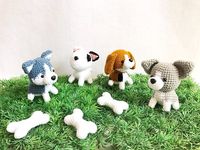 ♥ WELCOME TO IVORY TREE HOUSE ♥ All items are made from my heart with love for smiles of all children and family :) Detail : You will receive 1 of Puppy that you choose. - Puppy : They are made of hand crocheted acrylic yarn and stuffed with polyfill. Size : 4 x 3.5 inches