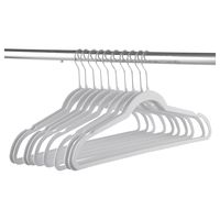 Mainstays Slim Clothes Hangers, 10 Pack, White, Durable Plastic, Space Saving - Walmart.com