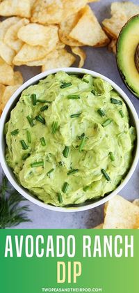 A healthy game day appetizer for your Super Bowl parties or a great snack any day! This creamy Avocado dip recipe will be loved by kids and adults! It is so easy to make, ready in 10 minutes! Save this Avocado Ranch dip to your Super Bowl party ideas!