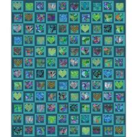 Kaffe Framed Hearts Cool Quilt Kit by Kaffe Fassett - Free Spirit Fabrics