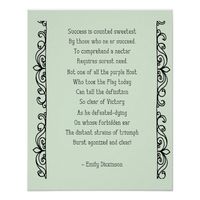 Dickinson's Success Counted Sweetest Poem Poster  #quotes #wordart