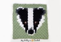 Badger C2C Square - Free Pattern