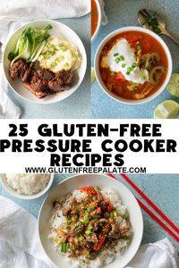 These twenty-five gluten-free instant pot pressure cooker recipes are perfect for busy nights. #glutenfree #pressurecooker #instantpot