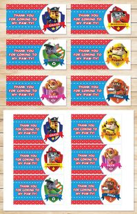 Free Printable Paw Patrol Goody Bag Tags | Paw Patrol Party within Goodie Bag Label Template