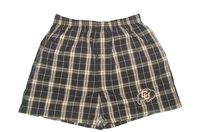 Colorado Buffaloes NCAA Countdown Plaid Boxer - Black