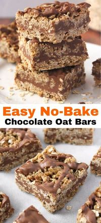 Satisfy your sweet tooth with our Easy No-Bake Chocolate Oat Bars Recipe, where rich chocolate and oats combine to create a delectable treat that requires no oven time. For a continuous supply of delightful dessert recipes and culinary inspiration, make sure to follow us and keep your kitchen stocked with homemade sweets!