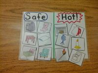 What's safe? Whats hot? Sorting game for fire safety week #littlehandsbigplans