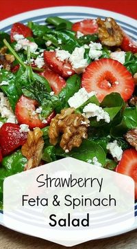 Strawberry Feta Spinach Salad