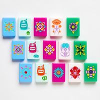 An American Mahjong Company offering original artwork, hand-painted, custom selected colorway Mahjong Tiles. The mah jongg tiles are limited release and designed with a modern style and unique personality.