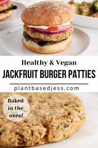 Vegan Jackfruit Burger Patties (Gluten-Free) - Plant Based Jess