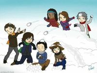 the walking dead snowball fight