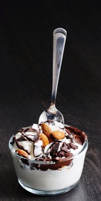 Coconut Almond Ice Cream Sundae - 3 Ingredients and no ice cream machine needed.