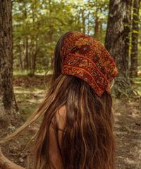 Silk Hippie Boho Bandana Square Head Scarf Bohemian Hair - Etsy