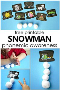 Build a Snowman Phonemic Awareness Activity - Fantastic Fun & Learning