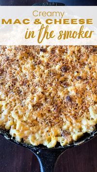 Transform macaroni & cheese by baking it in a smoker. You'll love this fun, delicious twist on an old favorite with our Smoked Mac and Cheese Recipe!  Elbow macaroni (can substitute penne or rigatoni)  Butter  All-purpose flour  Dry mustard  Half-and-half  Cream cheese, softened and cubed  Sharp cheddar cheese, shredded (divided)  Gruyere cheese  White pepper, ground  Salt