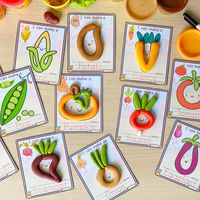 "These vegetables Play Dough mats - visual cards make the learning process fun and engaging. Use these toddler activities to increase interaction with children in homeschool learning. It also will be a perfect gift for a toddler, just put it in a gift box and add a couple of containers of play-doh. THIS IS A DIGITAL DOWNLOAD, NO PRINTED MATERIALS ARE INCLUDED! 🔸WHAT INCLUDED🔸 ► 12 x Visual Cards 🔸WHAT WILL YOU RECEIVE🔸 After your payment, you will receive instant downloading access to the pu