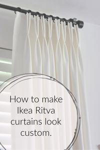 ikea hack...how to make ready made Ikea Ritva curtains look like expensive custom drapes. • mimzy & company