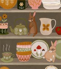 "in the cupboard" print by annya karina