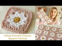 Daisy Granny Square Crochet Tutorial - YouTube