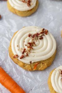 Thiese Crumbl carrot cake cookies recipe is perfect for Christmas, Thanksgiving, and easter. It is spiced and frosted with homemade frosting.