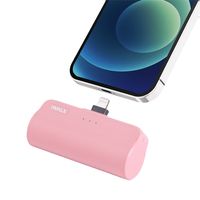 Just plug into your iPhone & charge, never bother with the charging cable again. Mini emergency portable charger for iPhones (only 78g weight, like an egg). 3350mAh is big enough to add almost 1.2 charges to an iPhone 8, or about 0.95 charge to an iPhone X. Charge your iPhone while recharging the power bank. The built-in lightning connector is compatible with all types of iPhone/iPod. Just plugin and you'll be charged, no need to worry about cables anymore. Size: US-DS3350-Pink.