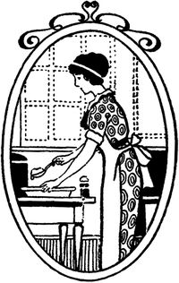 Vintage Housewife Cooking Image