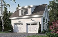 Plan 64902 | Traditional Style 2 Car Garage Apartment with 2 Bed, 2 Bath