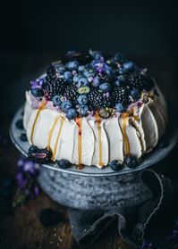 Blackberry Cardamom Pavlova