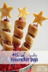 4th of July Firecracker Dogs, the perfect kid food for the family festivities or the neighborhood picnic!