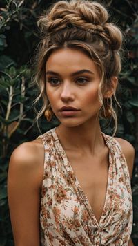 Discover unique Vintage Boho Knotless Braided Updo styles for ! Each variation offers a distinct look. Click to explore your options! #UniqueVintageUpdos #BohoBraids #Styles #DistinctLooks