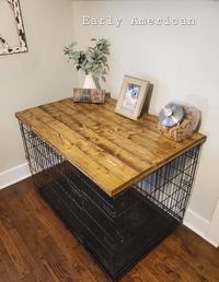 Turn that boring dog crate into a functional entry table, storage table, or just about any table for any room.  You can also add your pets name to the right bottom corner of the tray. Wording will be in permanent vinyl decal. Some toppers may have different sized slats/boards and/or spacing in between each. FREE SHIPPING. excludes HI, PR, & AK Due to high frieght charges to HI & AK, customers will need to pay the shipping chagres, please contact me prior to placing order. Sizes to choose from: 2