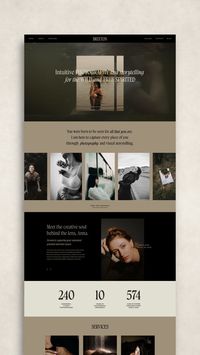 This moody website template is perfect for photographers and artists looking to create a unique presence and portfolio online. Designed for the Showit platfor, this web design is a dream for any creative. View the live demo site and browse other website designs at studiodesigns.co