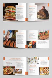 Recipe Book Template, This can be used for Cook Book, Recipe Brochure, Restraurants or any others purpose. Super simple to edit and customize with your own details!