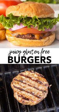 Juicy Grilled Gluten Free Hamburgers