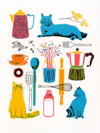 Kitchen Original Screenprint 11x14 by boyounkim on Etsy, $38.00