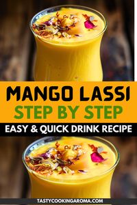 Authentic Indian Food Recipe: Sip on the smooth, tropical flavors of our Mango Lassi Mocktail. This vegetarian recipe is easy to prepare and combines mangoes, yogurt, and spices for a delightful drink. Perfect for cooling off at lunch or dinner, or as a nutritious snack. Click to see the full recipe and enjoy its creamy goodness!