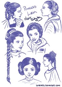 ArtStation - Princess Leia Hairstyles, Katerina Boukalova