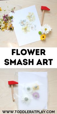 Flower Smash Art - Toddler at Play