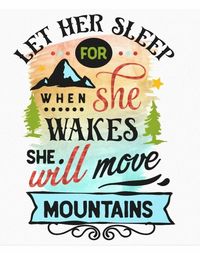 She Will Move Mountains Word Art Canvas Print |  Editor's Picks - BeZAZZLEd