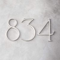 Heymland 6" Polished Nickel House Numbers | CB2