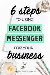 Learn the basics of using Facebook Messenger for business to offer another, popular way for customers to reach out to you.  See how easy it is to set up with these six steps and get some ideas for the kinds of messages you might receive and send.  Plus get yourself prepared for the growing use of chatbots by making Messenger part of your business! #Facebook #messenger #chatbots