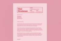 Pink and Red Google Docs Resume Template by brigittar on @creativemarket #pink #cute #clever unique and different resume colorful and colourful resume design