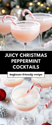 Spice up your holiday celebrations with these Juicy Christmas Peppermint Cocktails! They're festive, refreshing, and sure to impress your guests at any holiday party or cozy gathering.