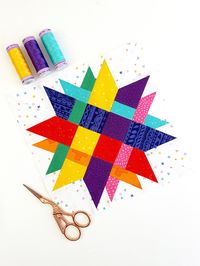 This super pretty, yet simple Double Woven Star paper pieced pattern comes in 4 sizes. The pattern is for a  6"x 6", 8"x 8", 10"x 10" and 12"x 12" block.( all sizes are included) Introducing this delightful Double Woven Star Quilt Block Pattern!  Make your patchwork quilting projects brighter and more joyful with this cheerful pattern.  Perfect for creative quilters looking for new styles to express their passion, this unique block design will take your patchwork pieces to the next level with it