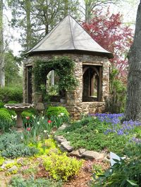 Charlottesville Garden. Stone follies.